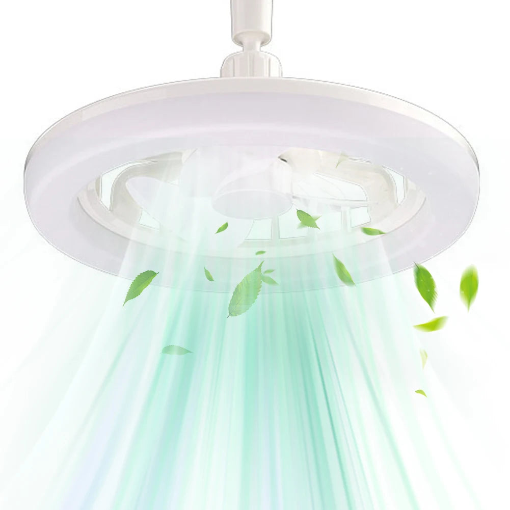 Ceiling Fans with Lights and Remote Socket Ceiling Fan Light Screw in E27 LED Bulb Fan Dimmable LED Fan Light for Bedroom