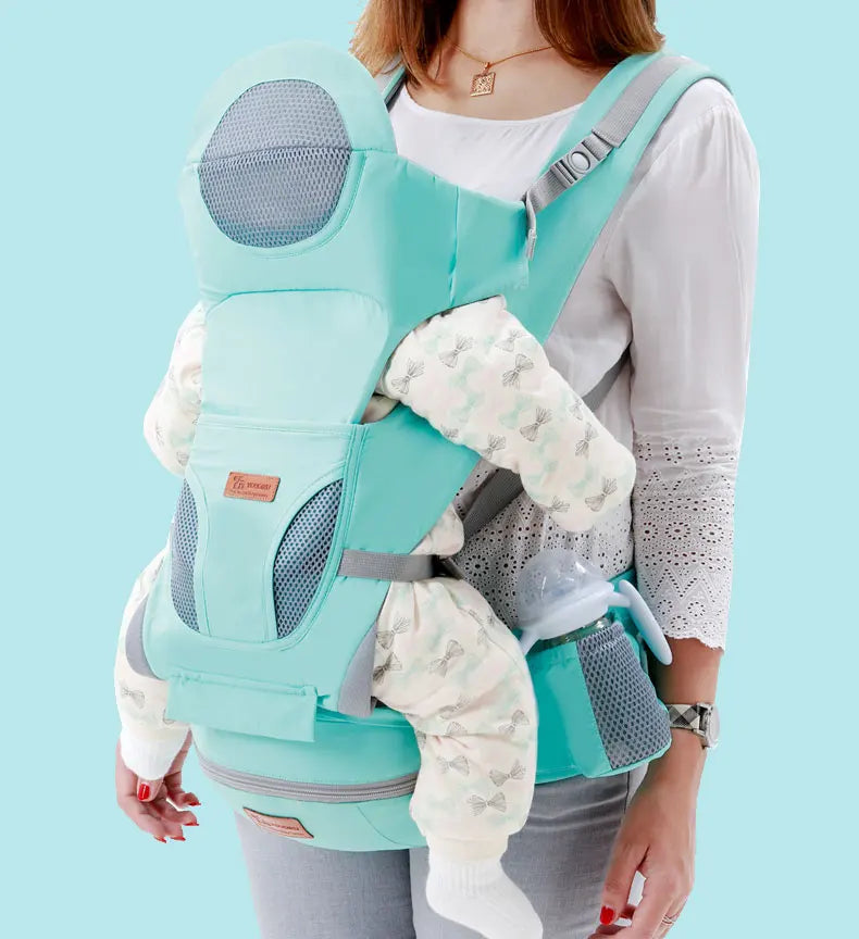 Ergonomic Baby Carrier 0-48M Baby Hipseat Carrier Front Facing Ergonomic Kangaroo Baby Wrap Sling for Baby Travel