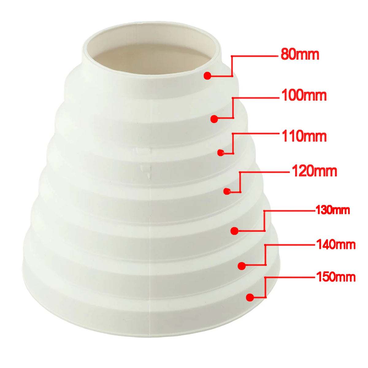 80-150mm Cooker Hood Ducts Reducer Extractor Fan Exhaust PVC Pipe Connectors Conversion Ring Joint Reducing Ring Kitchen Supply