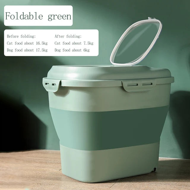 Pet Dog Food Storage Container 23L Dry Cat Food Box Bag Moisture Proof Seal Airtight with Measuring Cup Kitten Litter Products