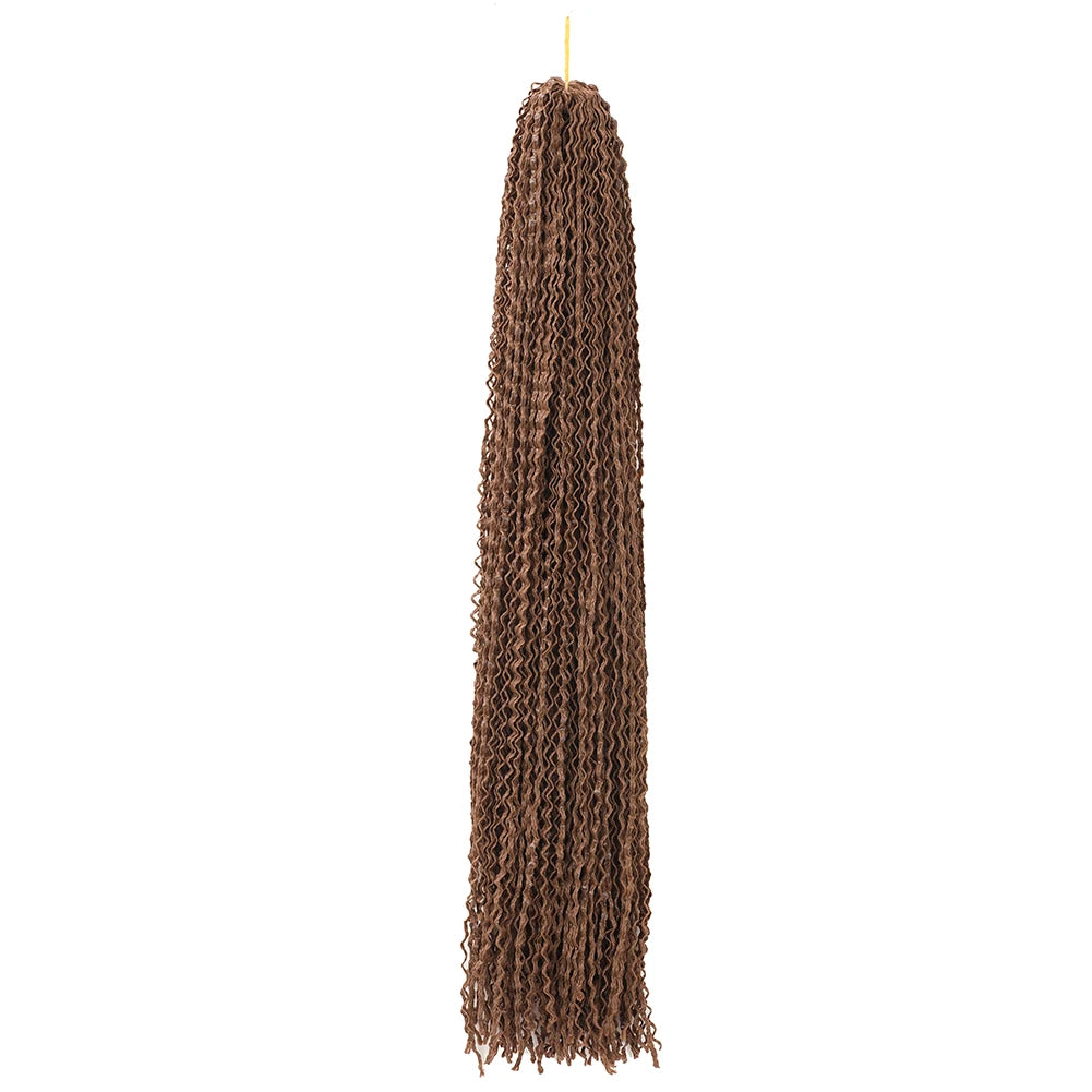 3X Pre-Looped Curly Synthetic Zizi Braids Thin Small Box Braid Crochet Twisted Hair Synthetic Kanekalon Braiding Hair Exten
