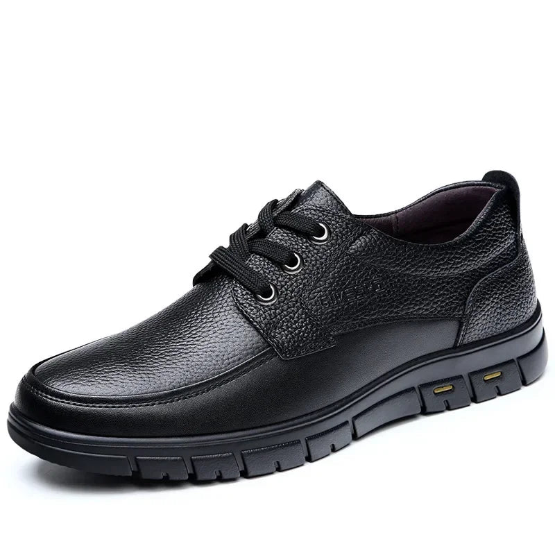 2025 Kitchen King Men's Shoes Anti-Slip Waterproof Oil-Resistant Durable Casual Leather Work Shoes For Chefs Perfect For Spring