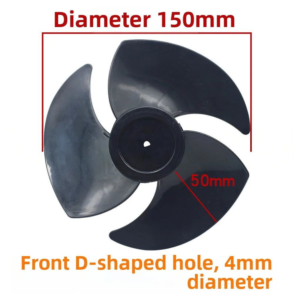 D hole Air Circulation Fan Blade for Turbo Floor Fan Replacement PVC 3-Blade Design Compatible with Standard Turbine Fans