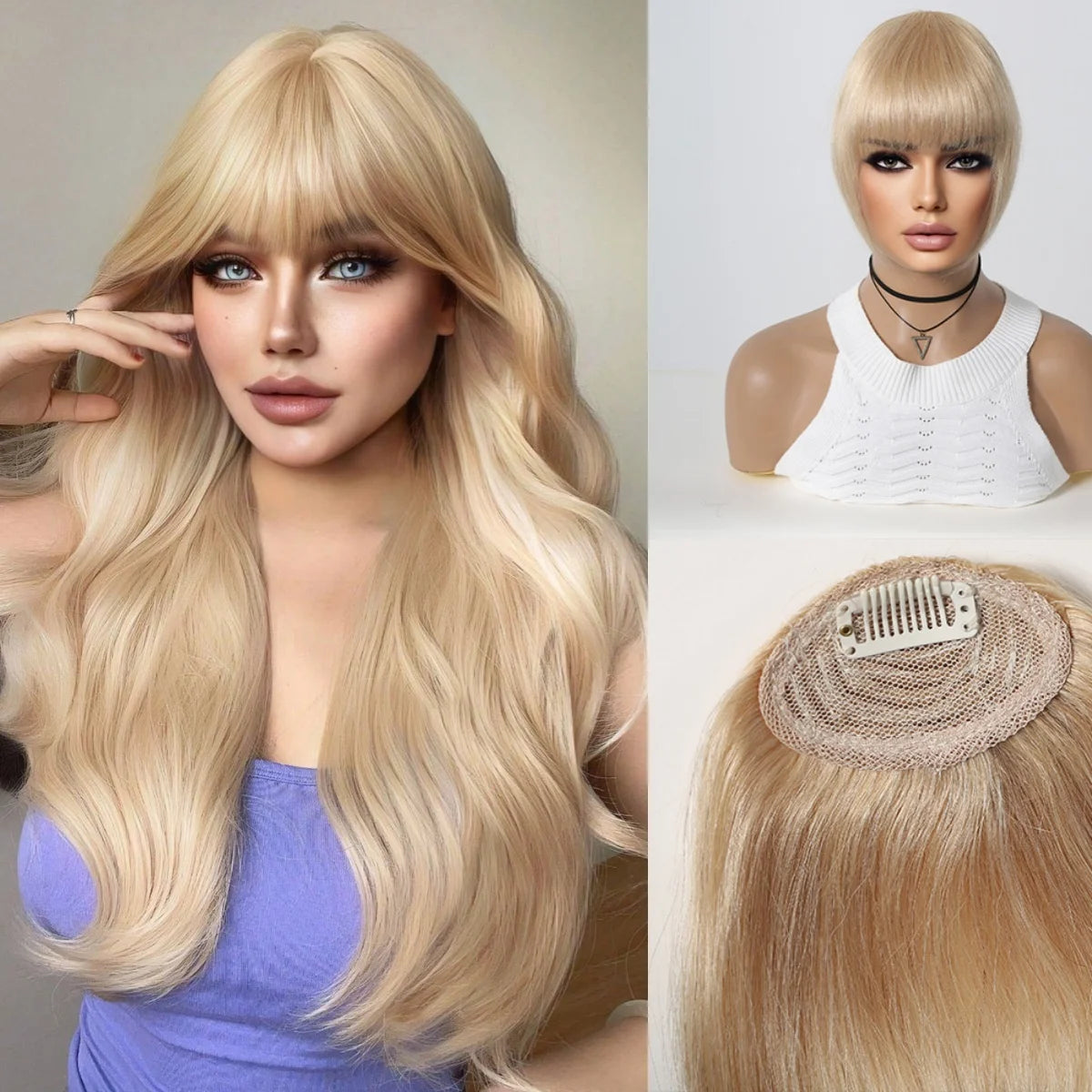 100% Remy Human Hair Fringe Bangs Clips in Natural Black Human Hair 3D Air Fringe Bangs Hairpieces for Women with Thinning Hair