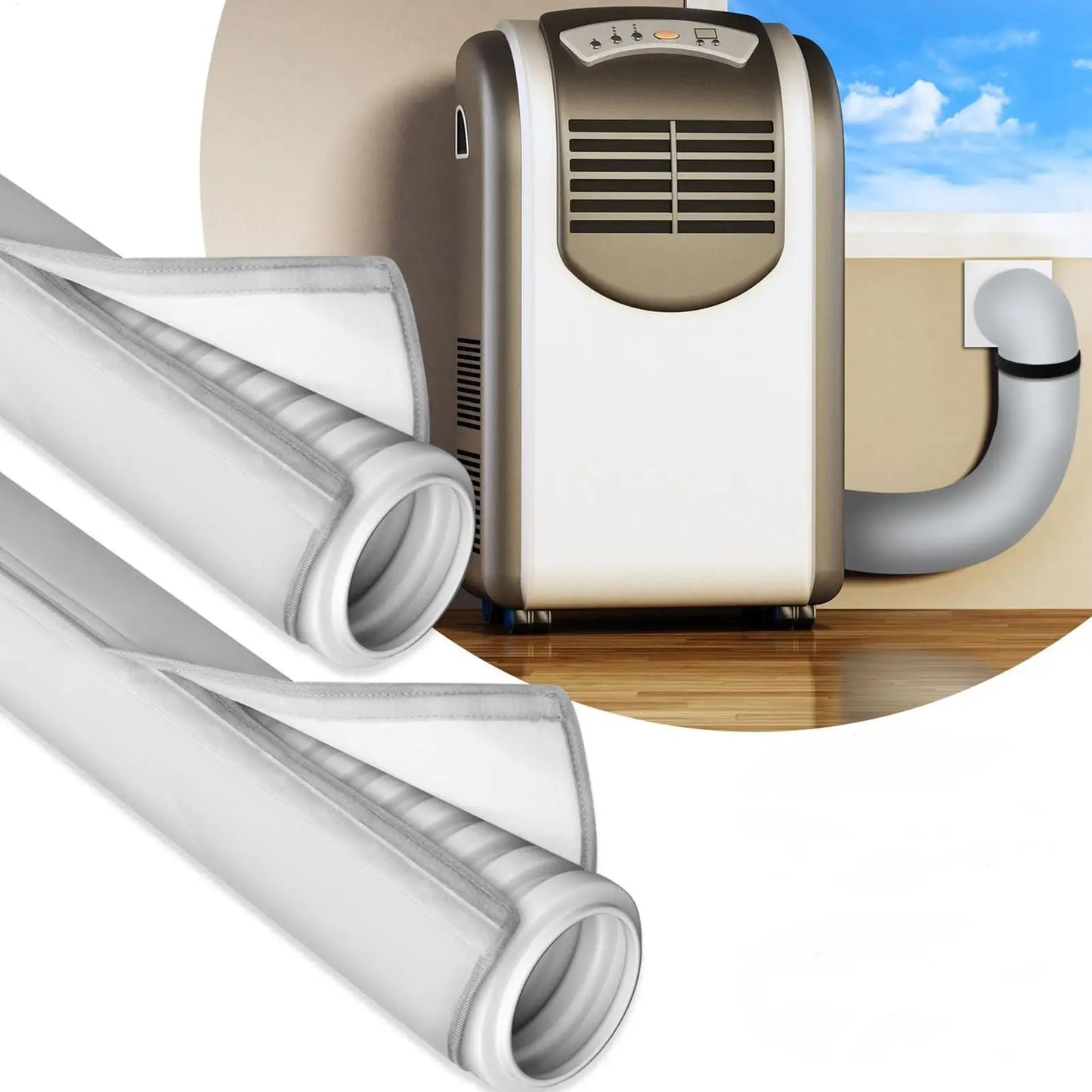 Portable AC Hose Insulation Sleeve Thermal Pipe Sleeve Portable Air Conditioner Hose Cover for 5 & 5.9inch Diameter Home Garage