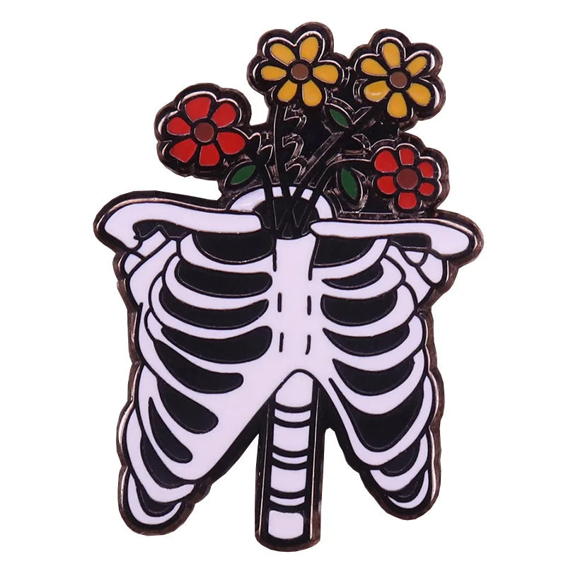 Popular Halloween Costume Accessories Horror Ghost Skull Pumpkin Pin Metal Badge Holiday Jewelry Gift Wholesale
