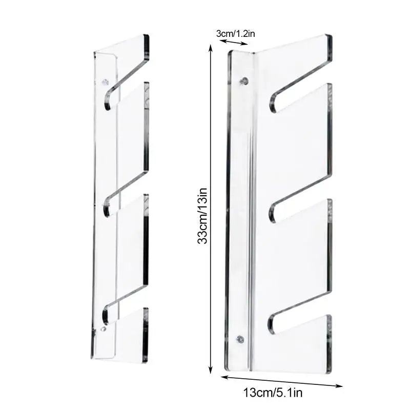 Skateboard Organizer Snowboard Storage Rack Wall Mounted Wall Mounted 3-Tiers Acrylic Snowboard Storage Fitness Equipment