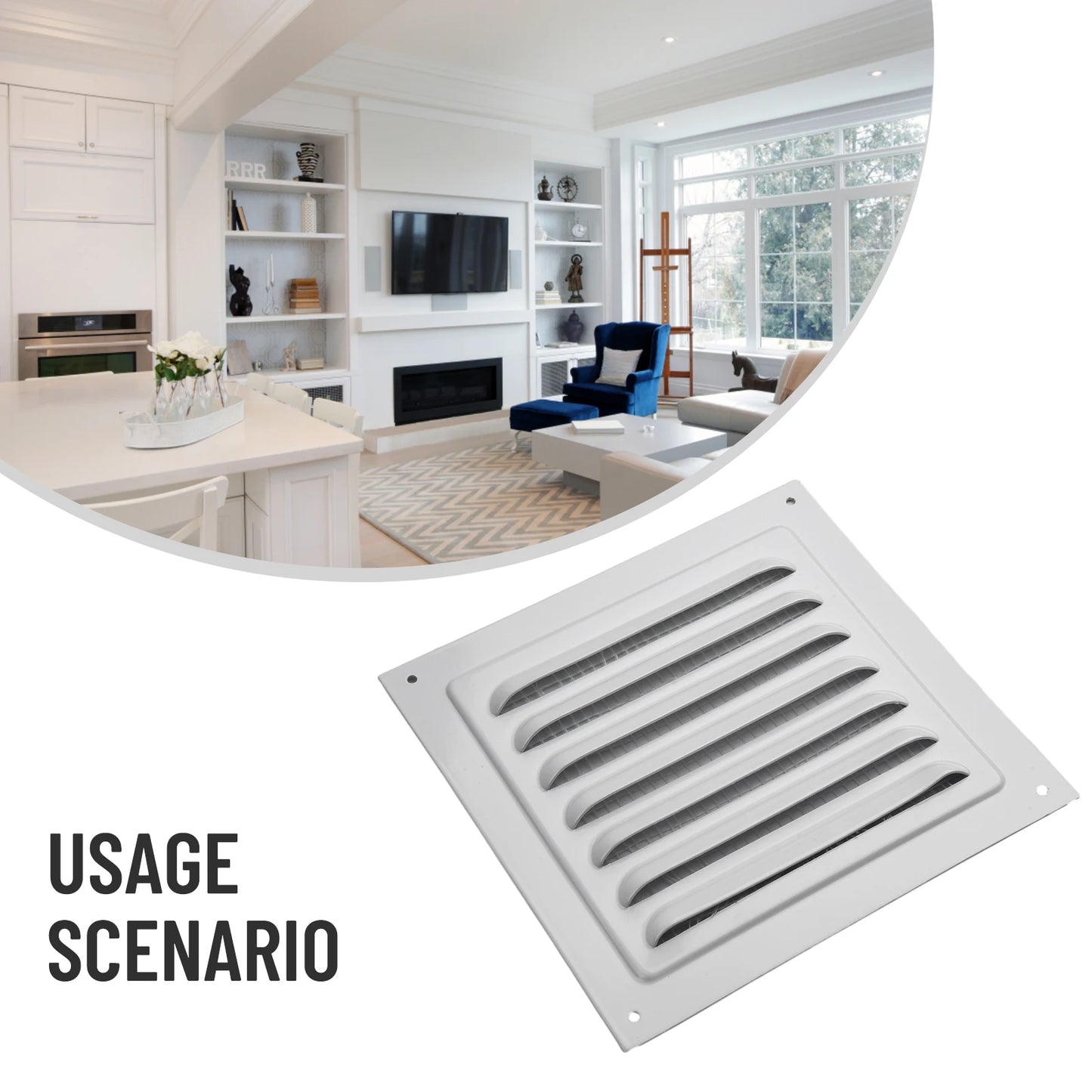 Air Vent Grille Ventilation Cover Metal Square Vent Insect Screen Cover Aluminum Vents Plate Louver Air Outlet Fresh System
