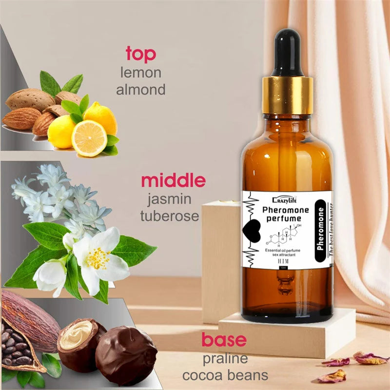 Pheromone Perfume Irresistible Attraction Unisex Longlasting Fragrance Floral Fruity RomanticDate Charm Fragrance Essential Oil