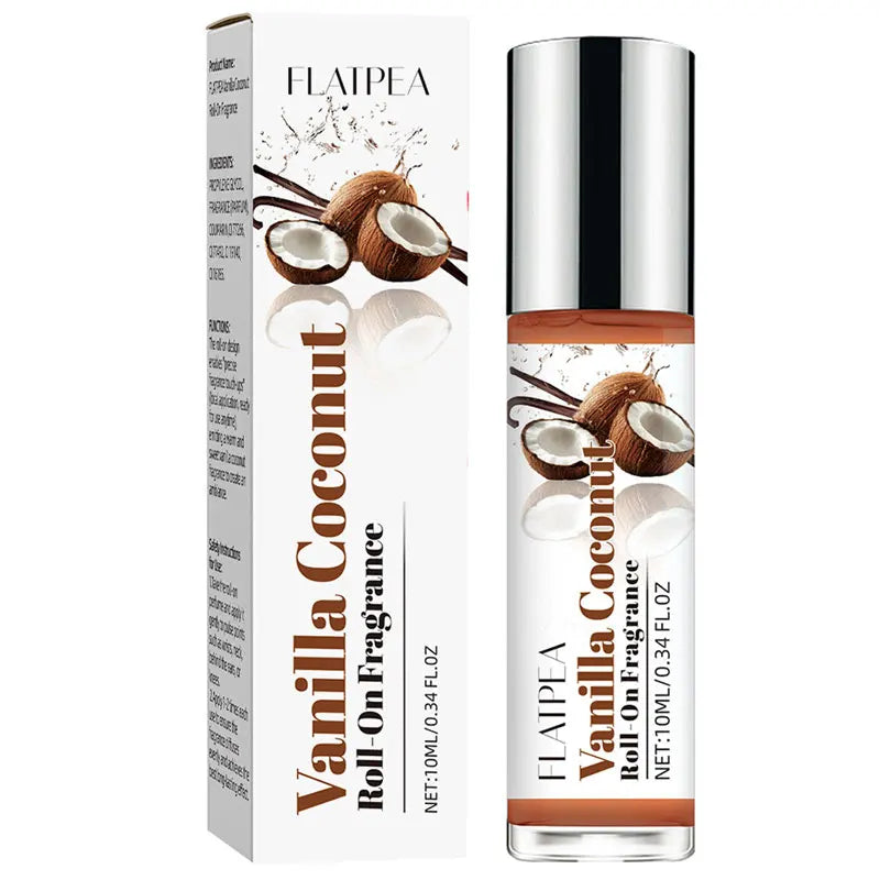 Vanilla Coconut Gourmet Flavor Fresh Eau De Toilette Long-lasting Fragrance Unisex Luxury Roll-on Perfume 10ml