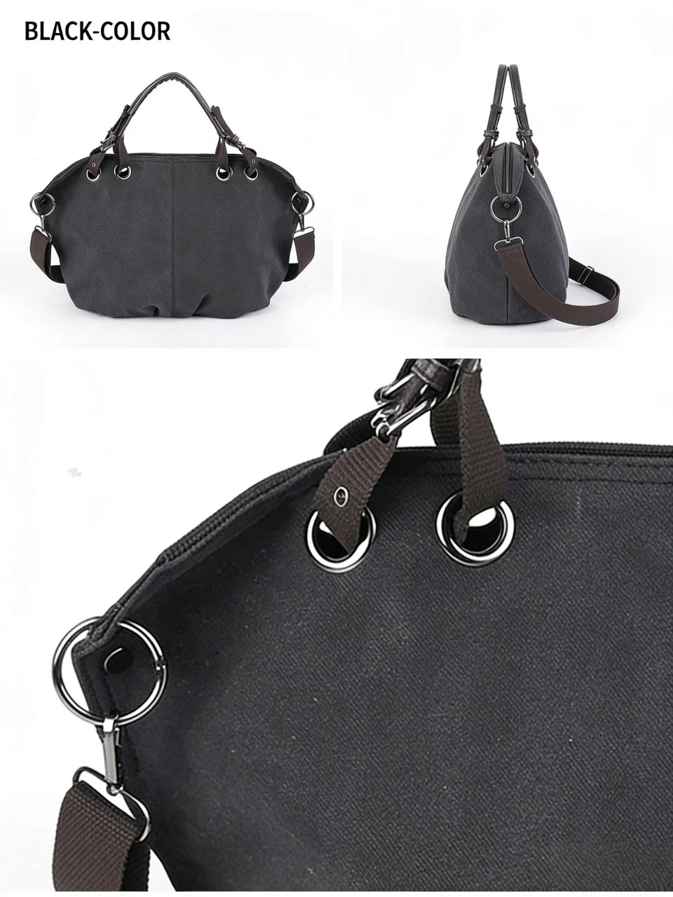 Women's Large Capacity Canvas Tote Bag Casual Crossbody Shoulder Messenger Bag for Daily Commute And Travel