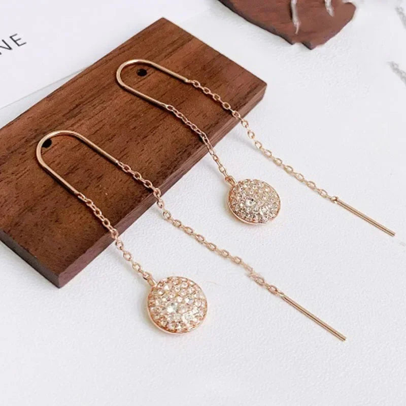 Original 2025 New Luxury Stainless Steel Simple Fine Jewelry for Women Round Necklace Bracelet Earrings Party Accessories
