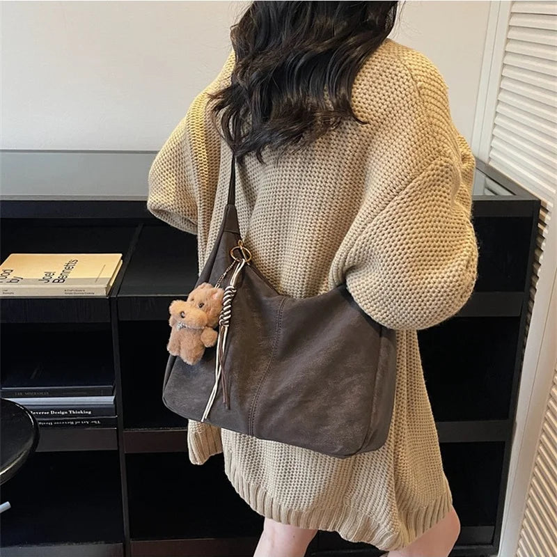 Fashion Soft PU Leather Tote Bags for Women Trend Female Simple Large High Capacity Shoulder Women Handbags Messenger Bags