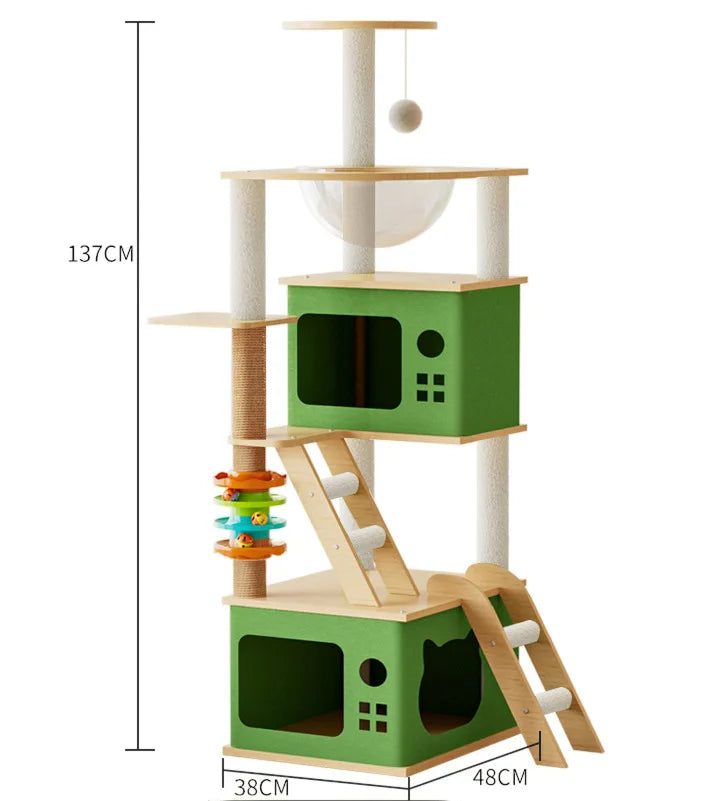 Cat climbing frame, cat villa, cat nest, cat scratching board, cat tree, pet cat toy, pet spacecraft, universal for all seasons