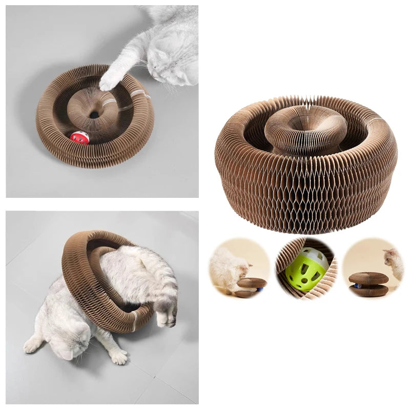 Cat scratch board cat nest wear-resistant and anti fall cat toy self entertaining corrugated paper claw grinding board