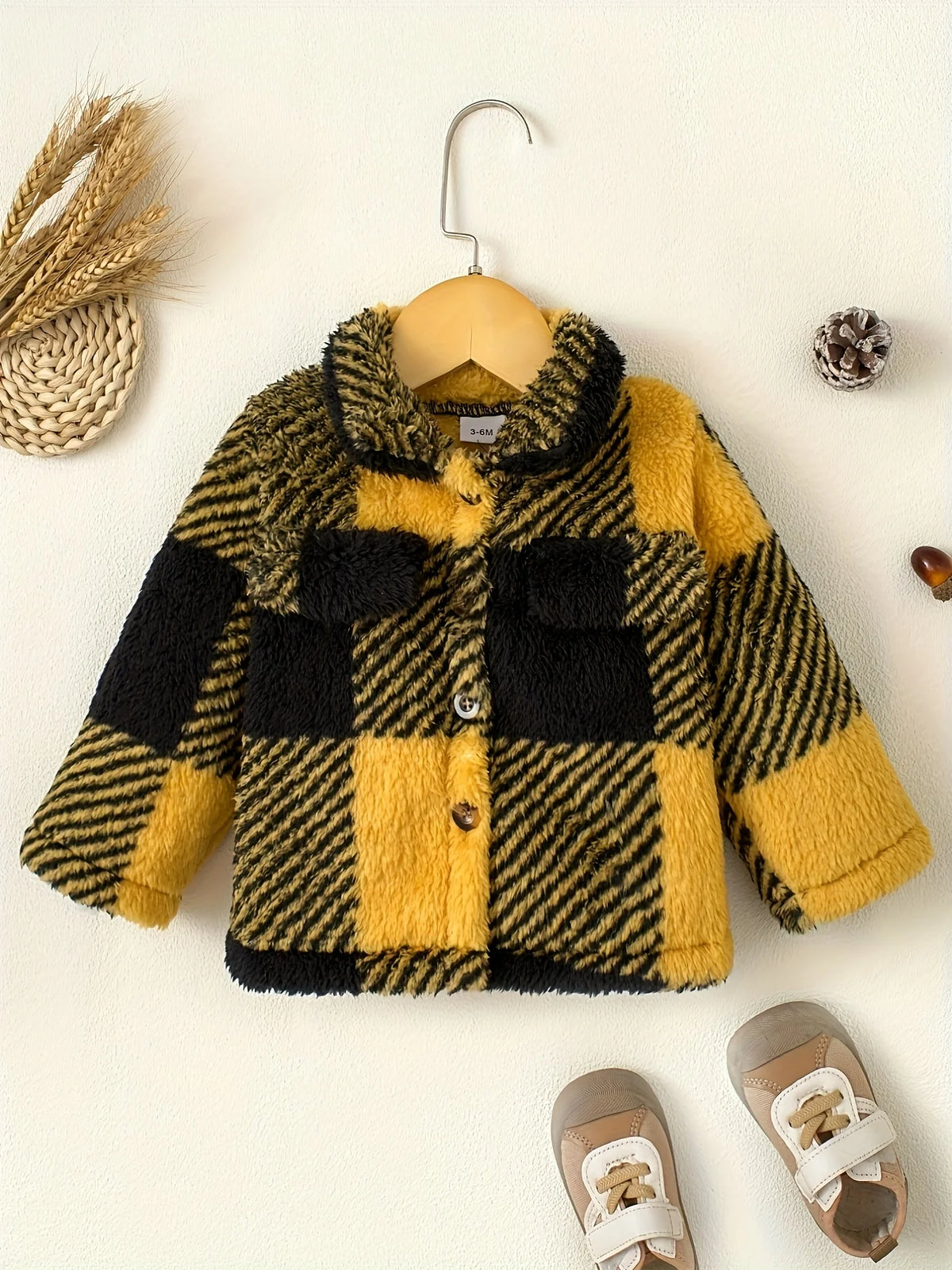 Popular autumn and winter girls' and children's cute winter fleece-lined thickened cotton-padded corduroy coats