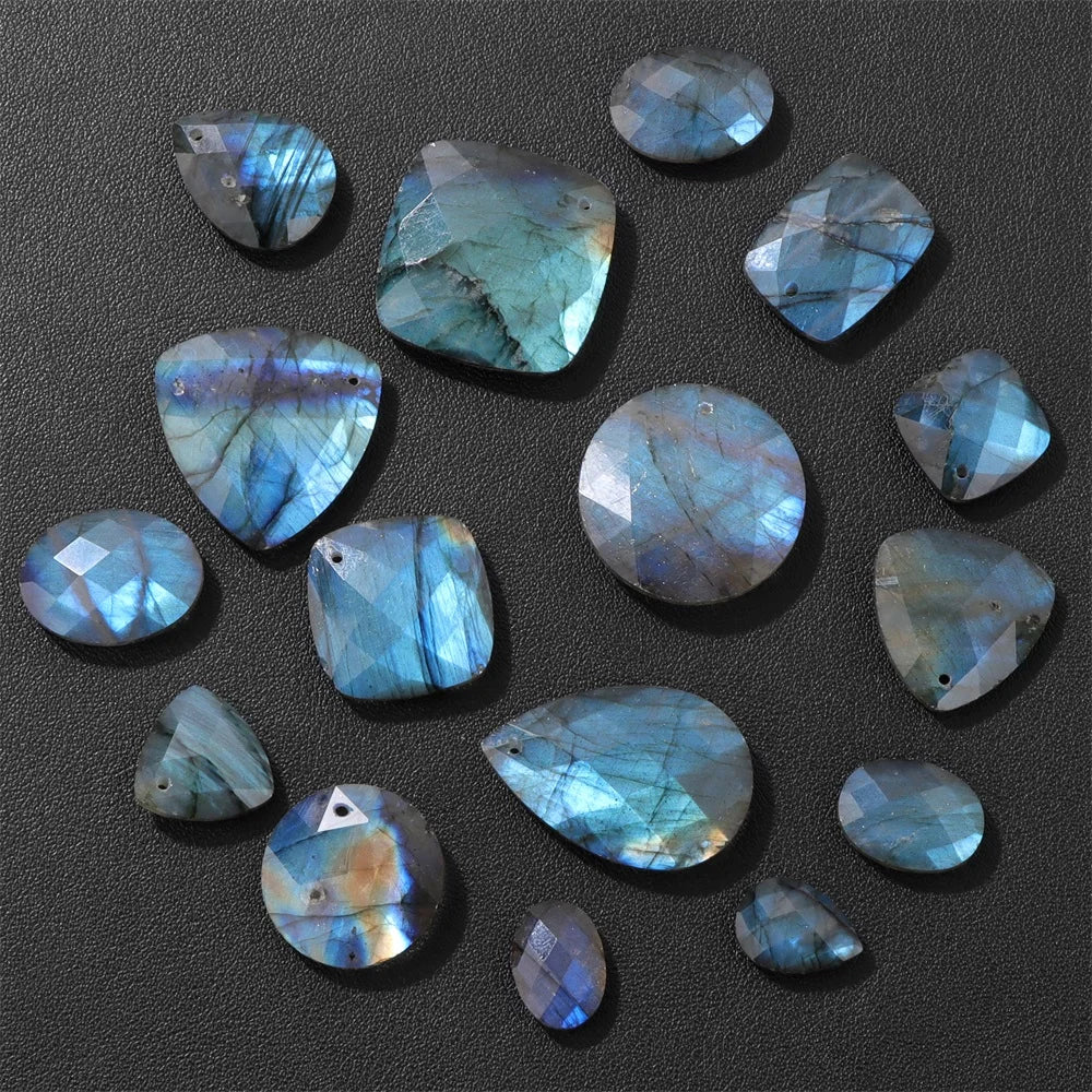 High Quality Natural Stone Labradorite Beads Charms Shiny Healing Gem Stone For Jewelry Making Necklace Earrings Accessries