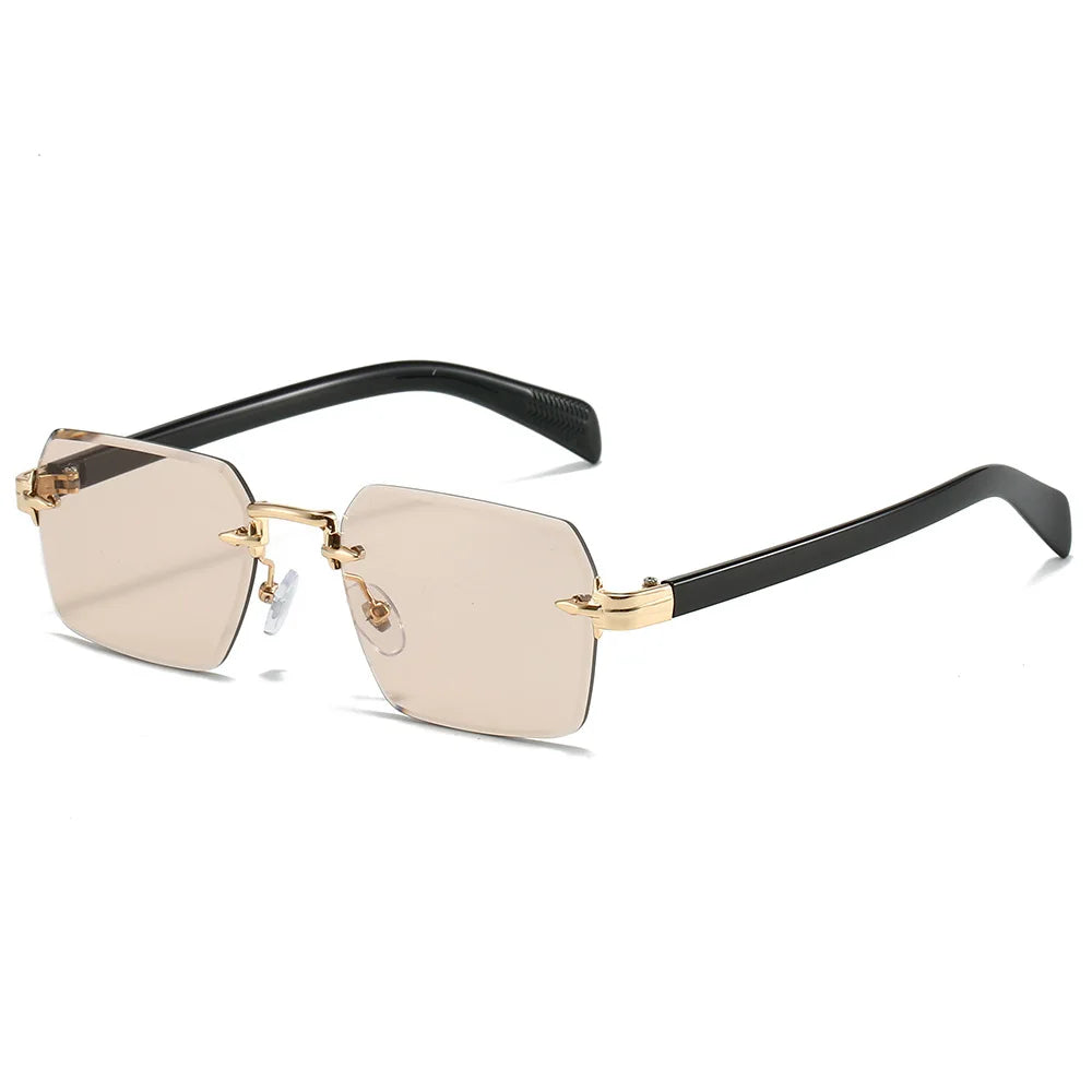 Fashion Rimless Sunglasses Men Women Popular Frameless Sun Glasses Male Female Classic Small Square Summer Travel Shades