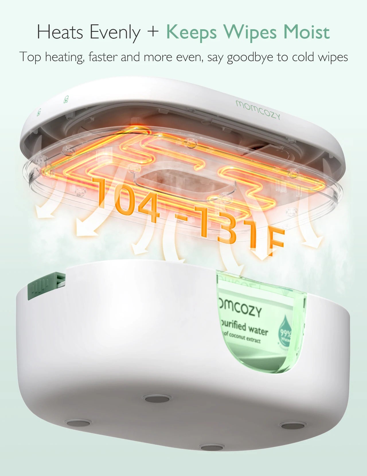 Momcozy Baby Wipe Warmer, Large Capacity, Fast and Even Heating, 4 Modes of Temperature Heating Control, with Night Light