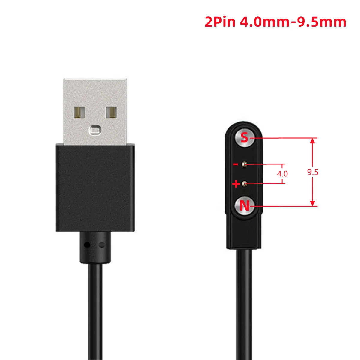 Smart Watch Magnetic USB Charger 2pin 4pin Charging Cable Line Cord Power Adapter Long Wire For Smartwatch Juicer Beauty Devices