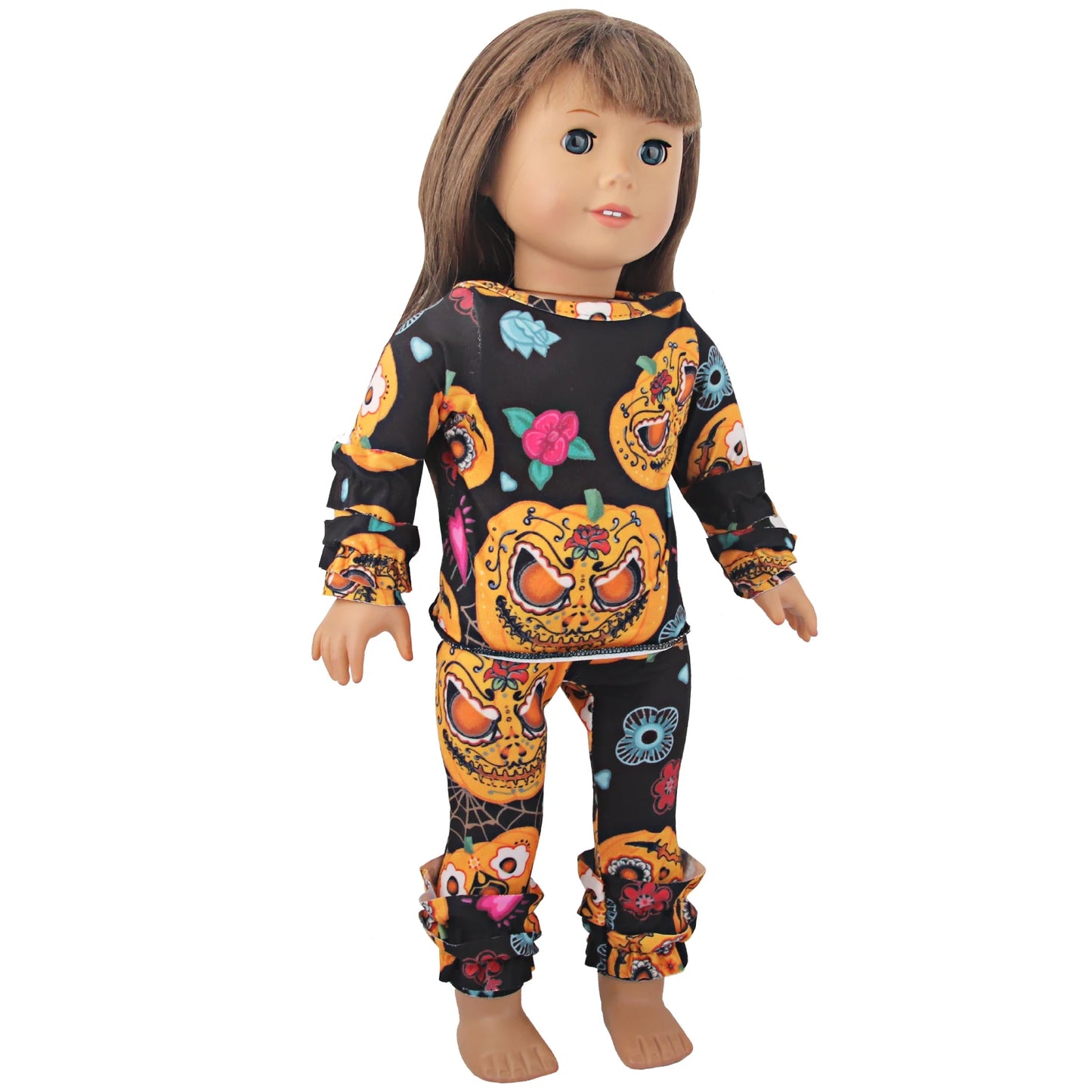 Halloween Doll Clothes Festival Pumpkin, Skeleton Costumes For 18 Inch American&43cm Baby New Born,OG,Life Girl Doll Accessories