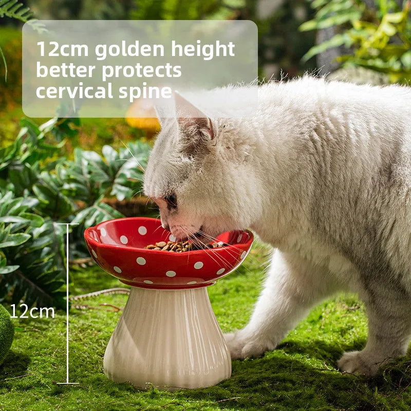 Elevated Pet Bowl with Bracket for Spill Proof Cat and Dog Bowl Tilted Cat and Dog Pet Food Water Tray