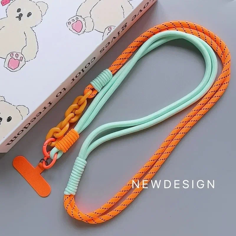 Knotting Universal Crossbody Long Phone Lanyard Strap Mobile Phone Hanging Rope Neck Straps Anti-lost Lanyards Cell Phone