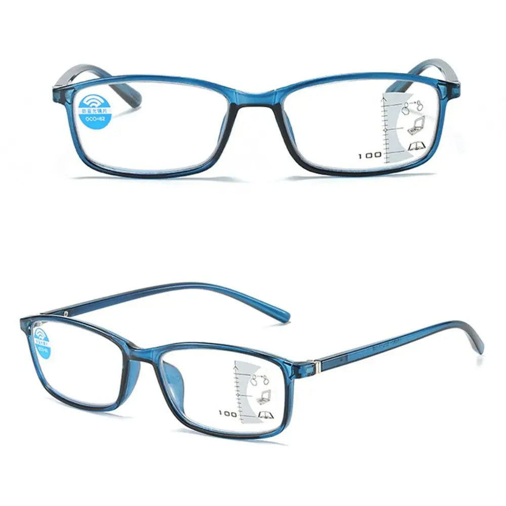 Retro Progressive Multi-Focus Reading Glasses For Men Women Anti-blue Light Near Far Presbyopia Eyeglasses