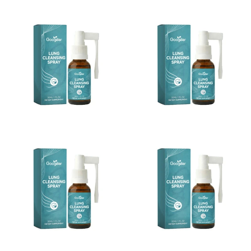Googeer Lung Wellness Spray Natural Respiratory Support Dietary Supplement Liquid Mist Easy Use for Men Women 30ml 1 Fl Oz Daily