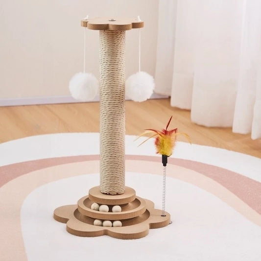 Cat Scratch Pole Sisal Cats Scratcher Turntable Cat tree Toy Grab Column Pet Supplies Climbing Frame Cats Scratch Boards