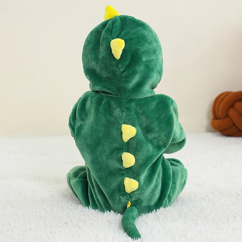 MICHLEY Carnival Dinosaur Baby Winter Costume Rompers Clothes Cute Cartoon Jumpsuit Bodysuit Overall Unicorn For Girls Boys Kid