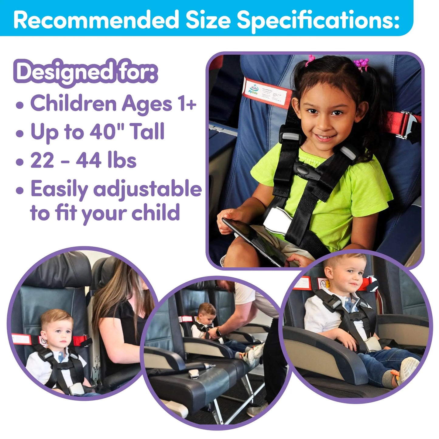 Child Airplane Travel Harness - Cares Safety Restraint System - The Only FAA Approved Child Flying Safety Device