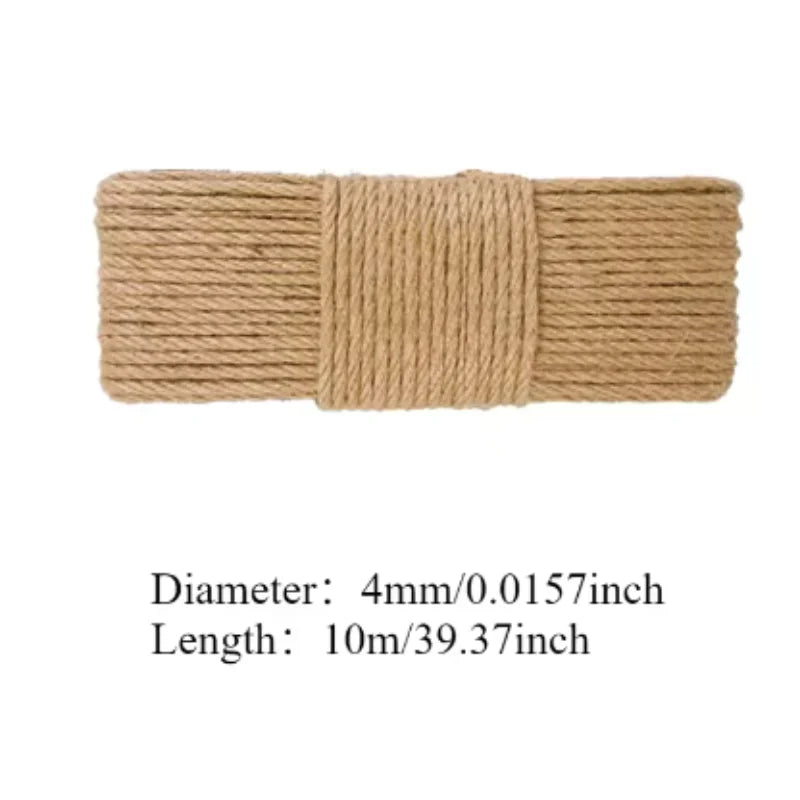 Sisal Rope Cat Tree Scratching Post Toy Cat Climbing Frame Replacement Rope Desk Legs Binding Rope for Cat Sharpen Claw