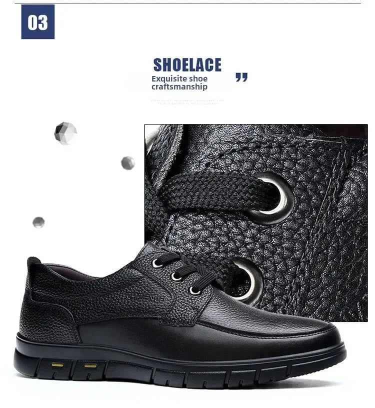 2025 Kitchen King Men's Shoes Anti-Slip Waterproof Oil-Resistant Durable Casual Leather Work Shoes For Chefs Perfect For Spring