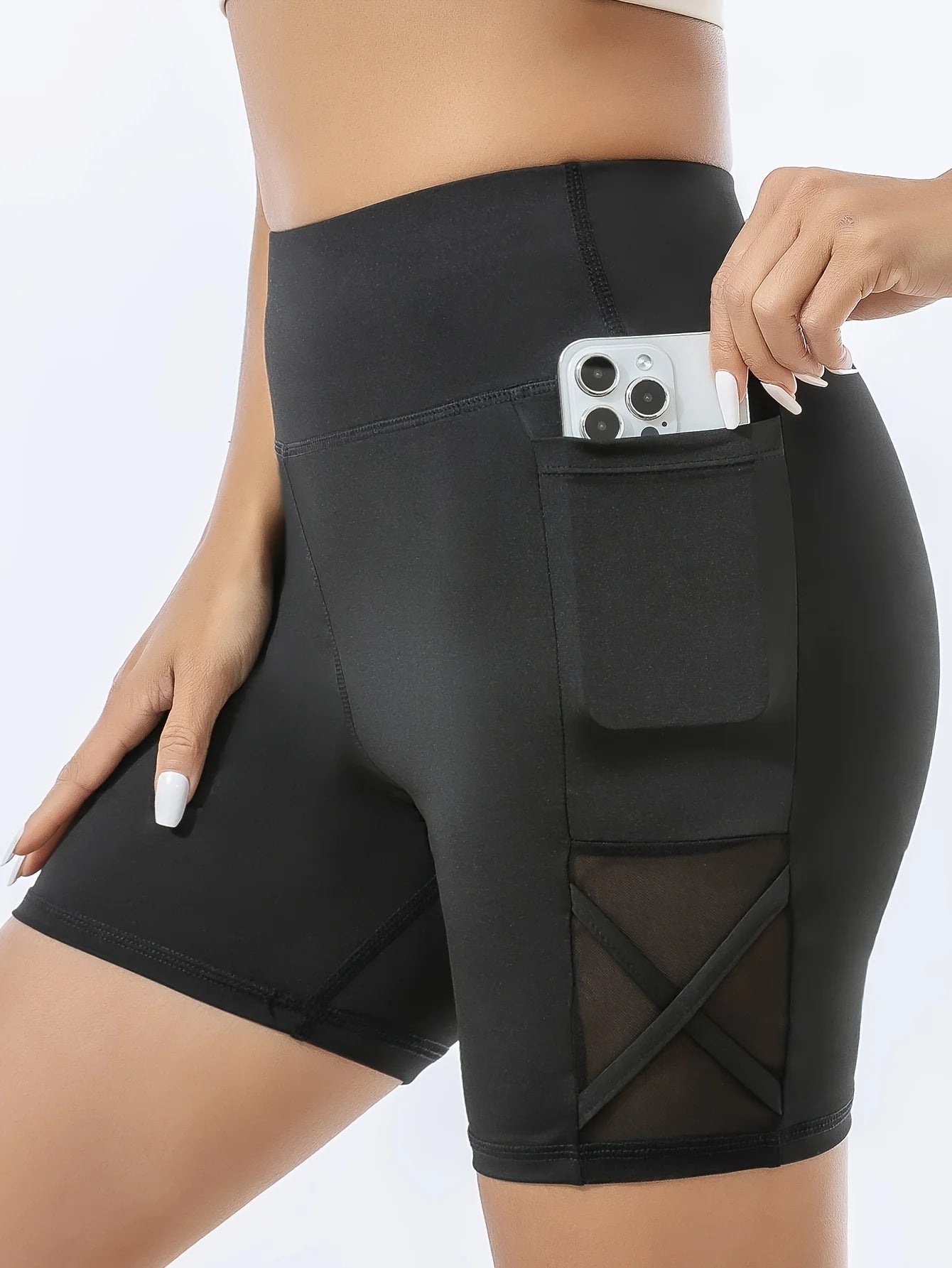 Women's Sports Yoga Shorts Summer Thin High Waist Butt Lifting 3-Inch Running Cycling Shorts Outdoor Pilates Fitness Pants