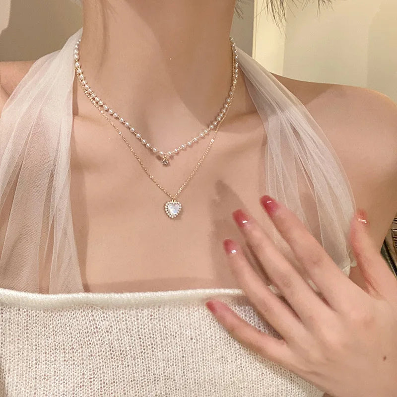 White Imitation Pearl Choker Necklace Elegant Big Round Pearl Wedding Necklace for Women Charm Fashion Jewelry Gifts