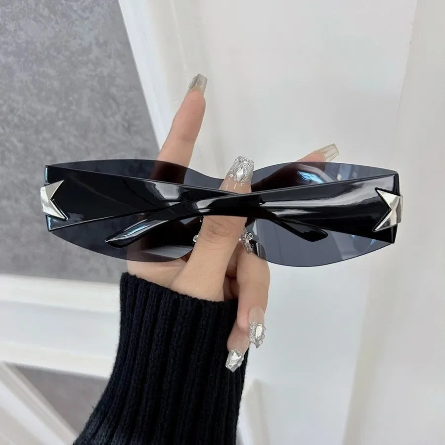 Sexy Square Sunglasses Women Men Rimless Sun Glasses Female Male Designer Brand Colorful Travel Outdoor Oculos De Sol