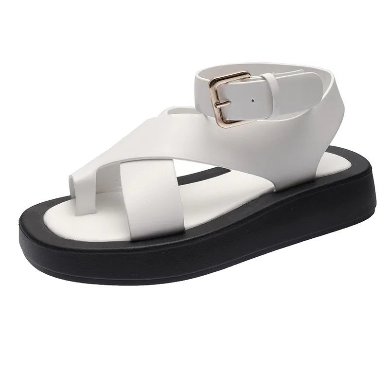 HOT Women's Sandals 2022 Summer Solid Color Comfortable Female Beach Shoes Chunky Sandals For Woman Non-Slip Shoe