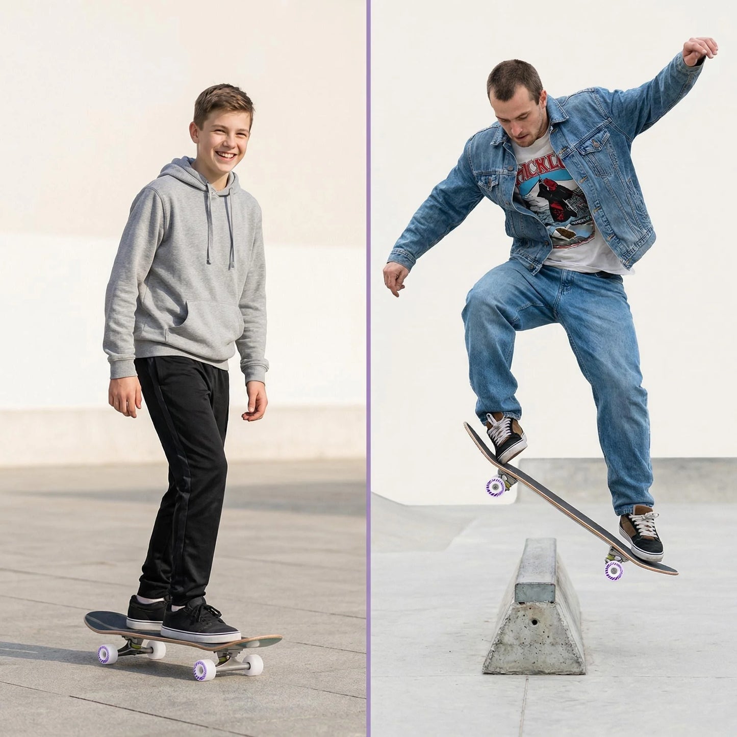 55*32mm Skateboard Wheels 80A HR65% Rebound All-Round Cruiser Trick Wheels for Double Kick Skateboard  Wheel Accessories