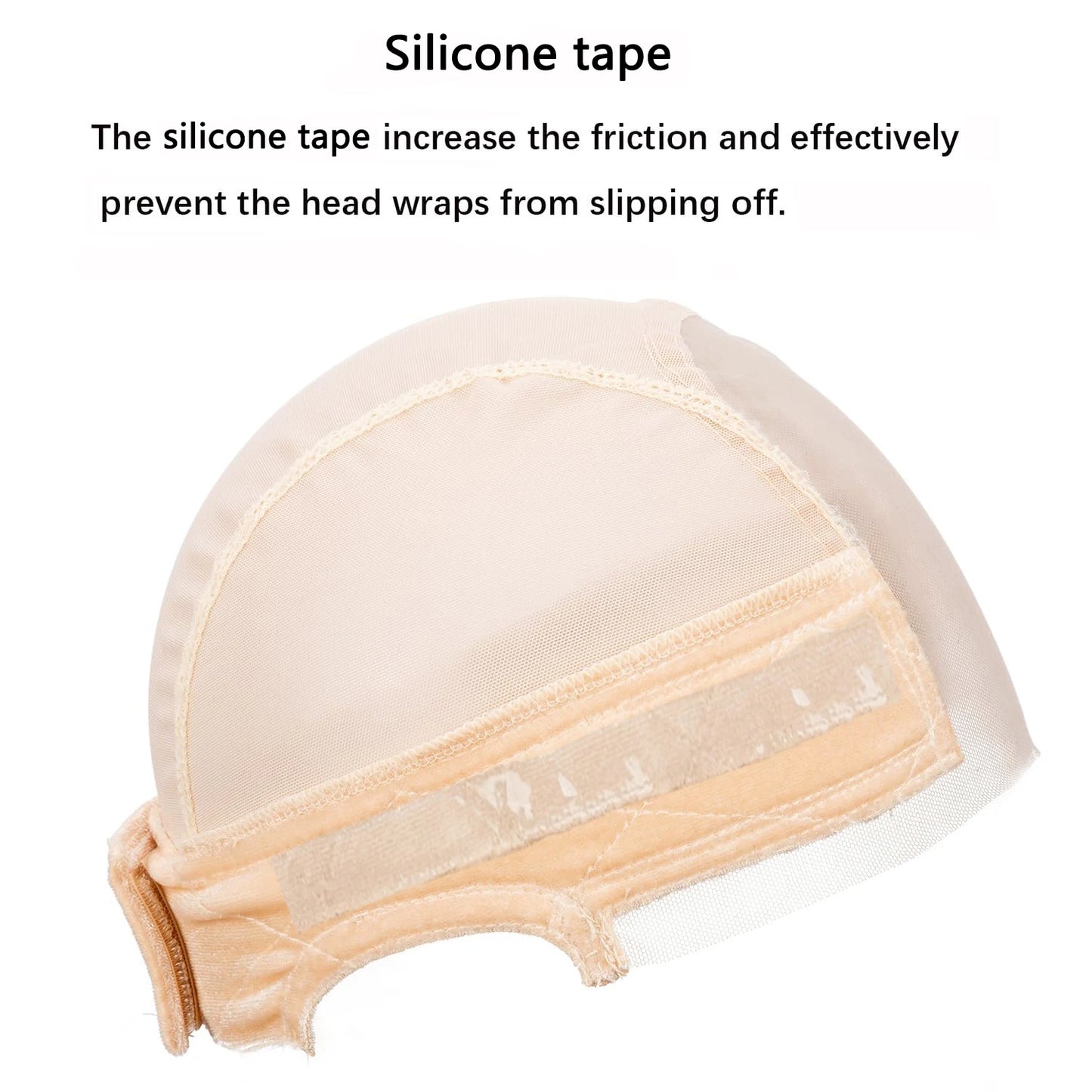 Lace Silicone Wig Grip Cap for Women,Wig Cap with Grip Band Adjustable,Used for Lace Wigs and Single Top Wigs-Lace Grip Cap