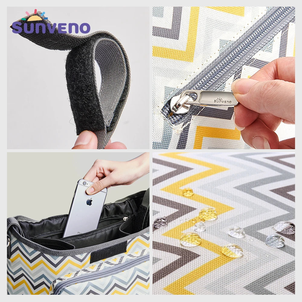 Sunveno Mommy Single Shoulder Bag Baby Stroller Organizer Suitable for Traveling with Baby Convenient Diaper Bag