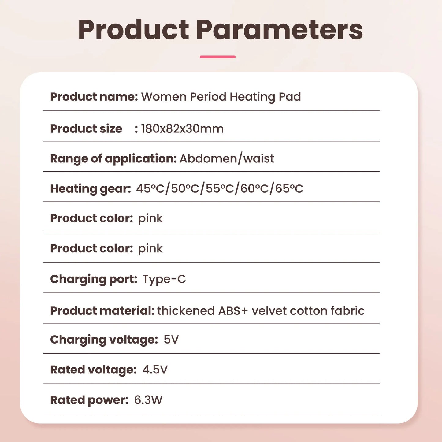 Cordless Electric Heating Pad Belt Adjustable Levels for Women Best Abdominal Heating Massager Hot Compress for Menstrual Period