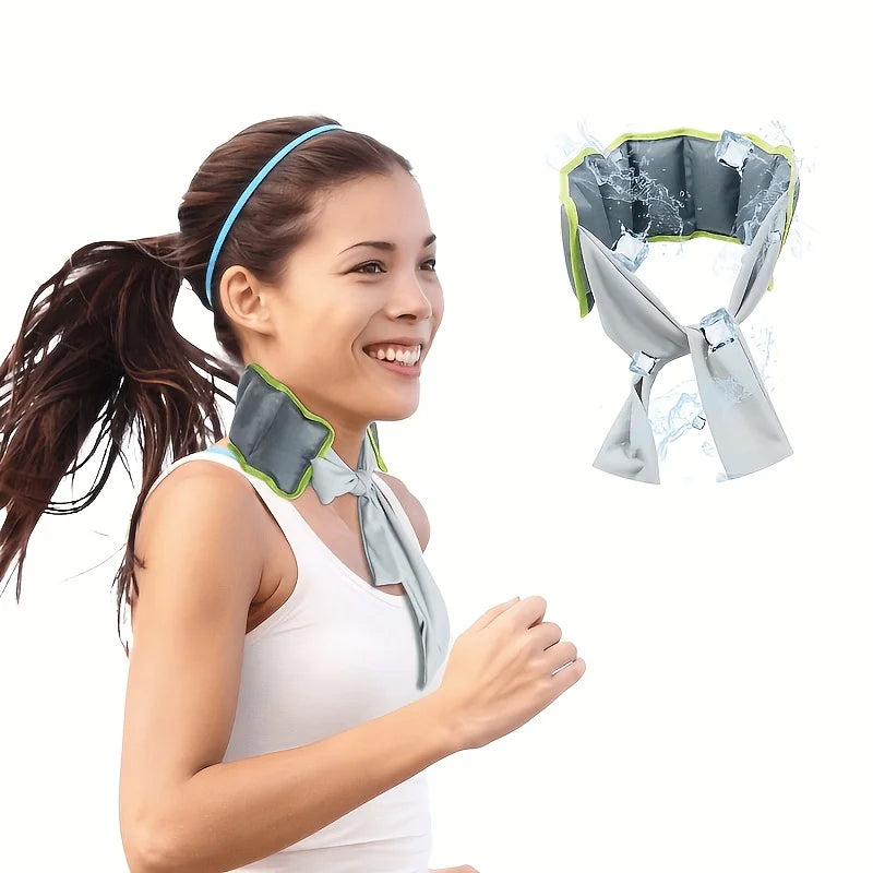 Water-absorbing cooling ice neck towel, the ultimate sports cooling essential