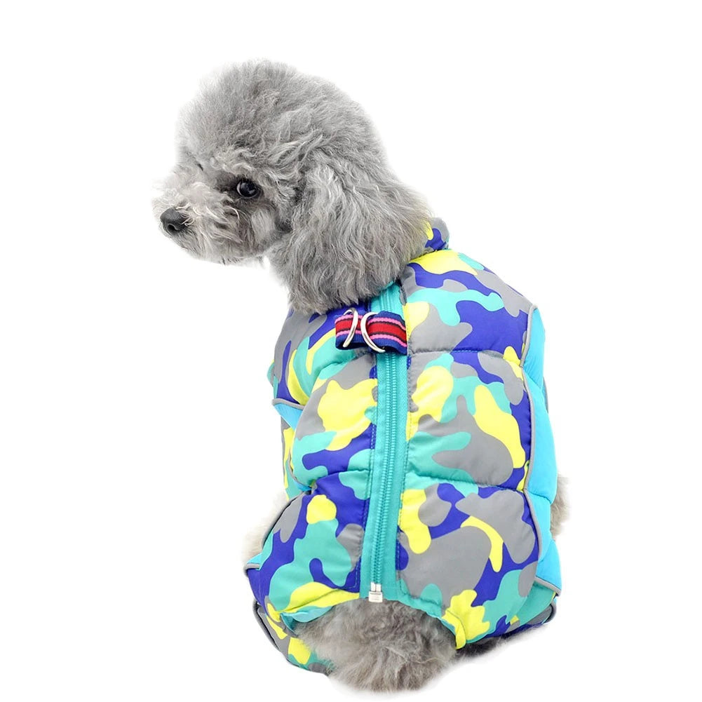 Winter Dog Coat Warm Waterproof Puppy Down Jacket Lightweight Outdoor Windproof Snowsuit Cold Weather Apparel for Small Dogs