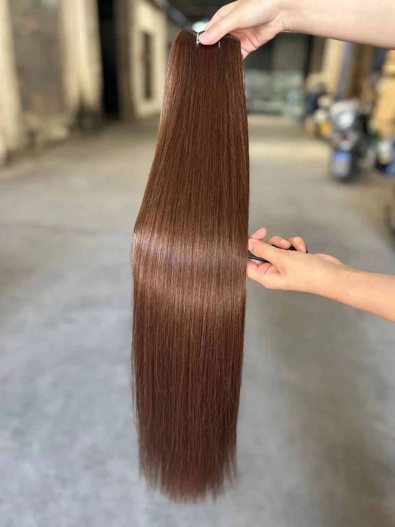 Piano Blonde Straight Hair Bundles Smooth Hair Extensions Fake Fibers Synthetic Yaki Straight Hair Weaving Full to End Free Ship