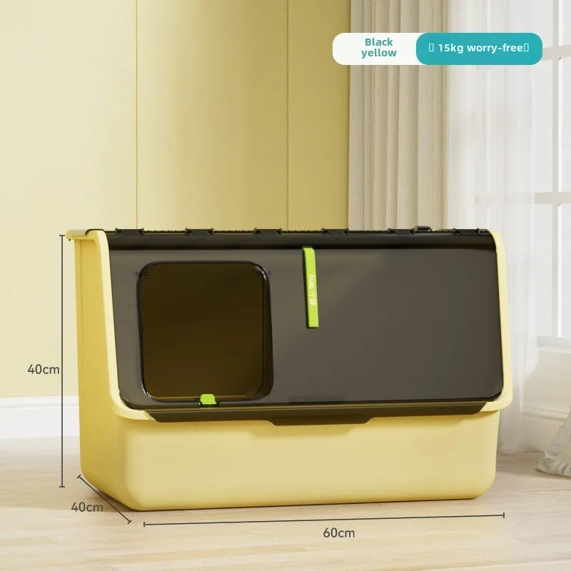 Large Enclosed Cat Toilet Waterproof Removable Washable Cat Litter Box Pet Cleaning Products Accessories Cat Bedpans Supplies