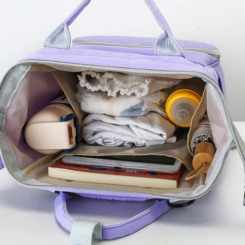Diaper Bag Backpack Baby Essentials Travel Tote Multifunction Waterproof with Changing Station Pad Stroller Straps Big for Mommy