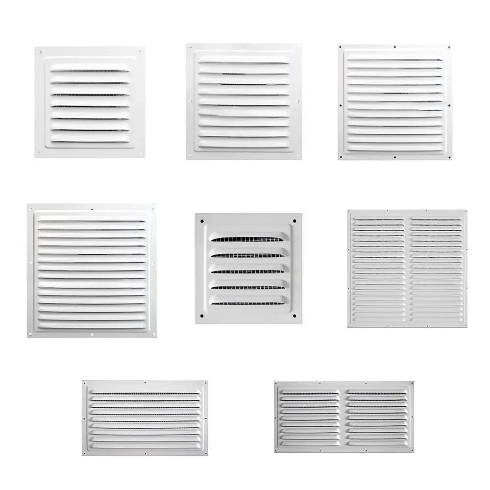 Aluminum Alloy Air Vent Grille Air System Net Cover Screen Exhaust Outlet Window Square Vent 100/150/200/250/300/400mm