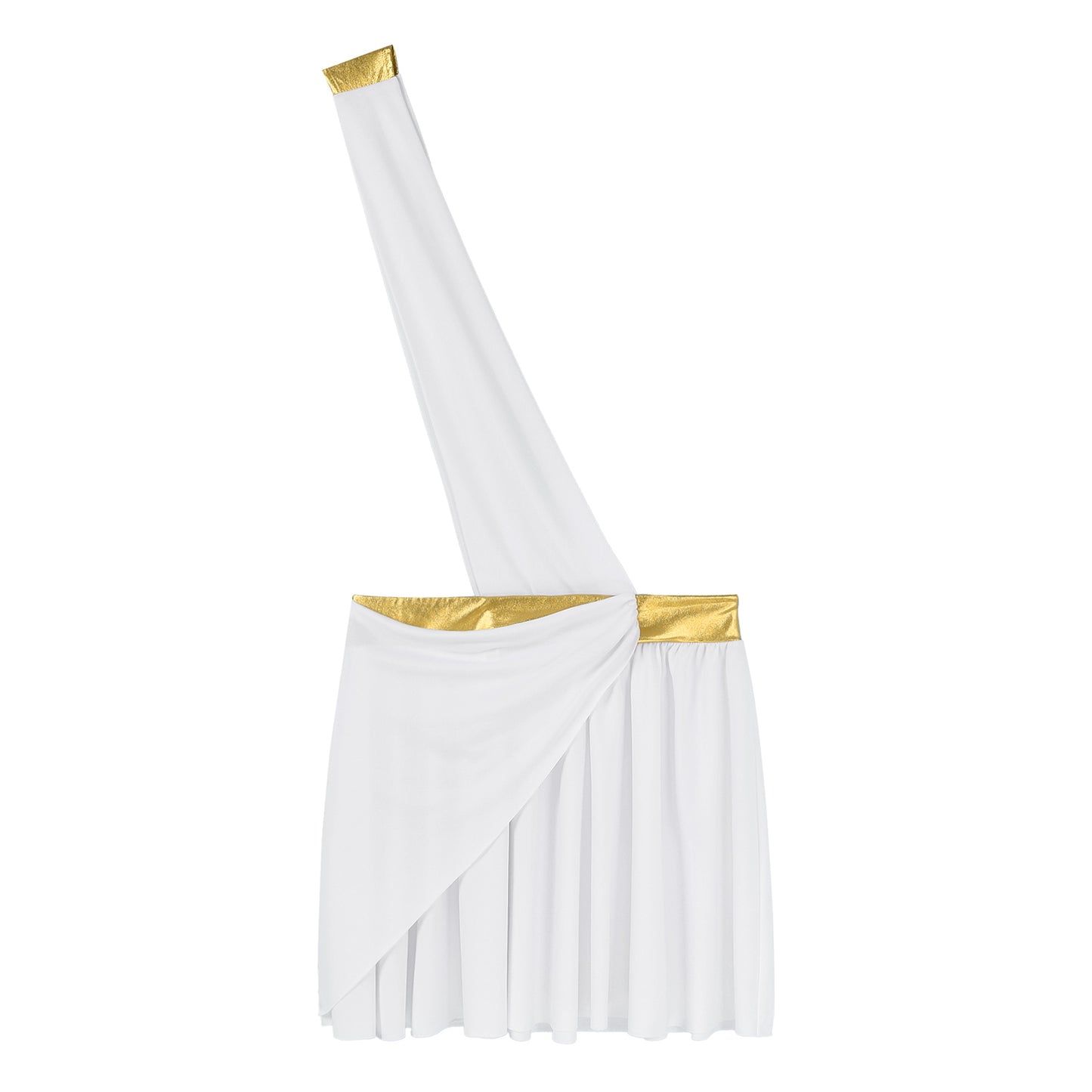Halloween Ancient Greek Warrior Cosplay Costume Mens One Shoulder Strap Contrast Color Ruffle Skirt Carnival Theme Party Wear
