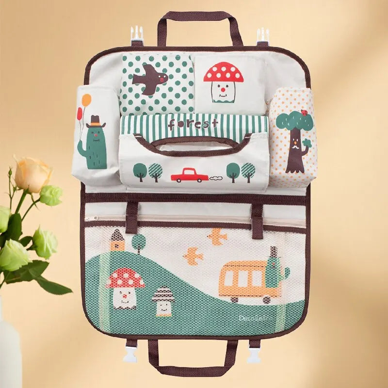 Car Seat Back Storage Bag Cartoon Children's Car Seat Back Hanging Bag Car Storage Bag Storage Supplies Christmas Easter Gift